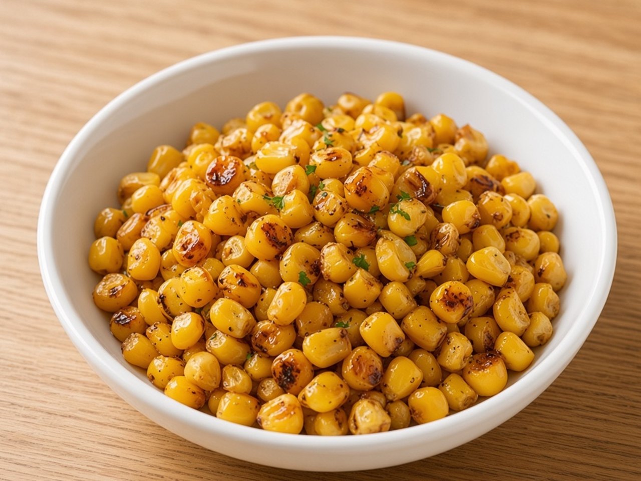 Extra roasted corn (2 oz): Roasted corn, 2 oz side.