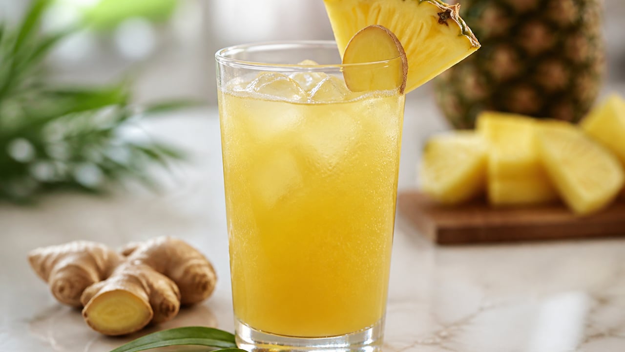Hawaiian Healer: Fresh pineapple juice with a hint of ginger.