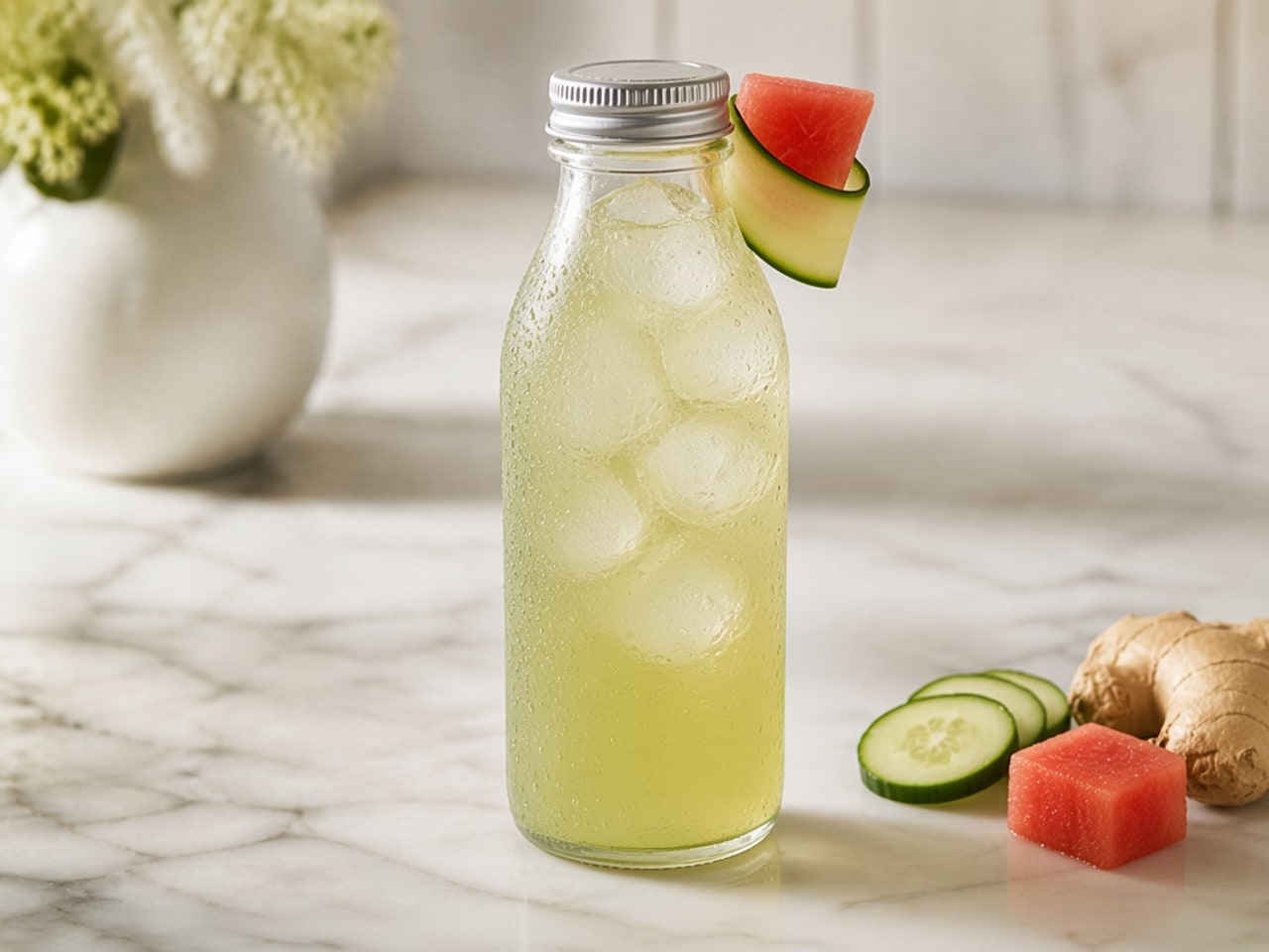 Paradise Blend: Cucumber, watermelon, and ginger, bright and refreshing.