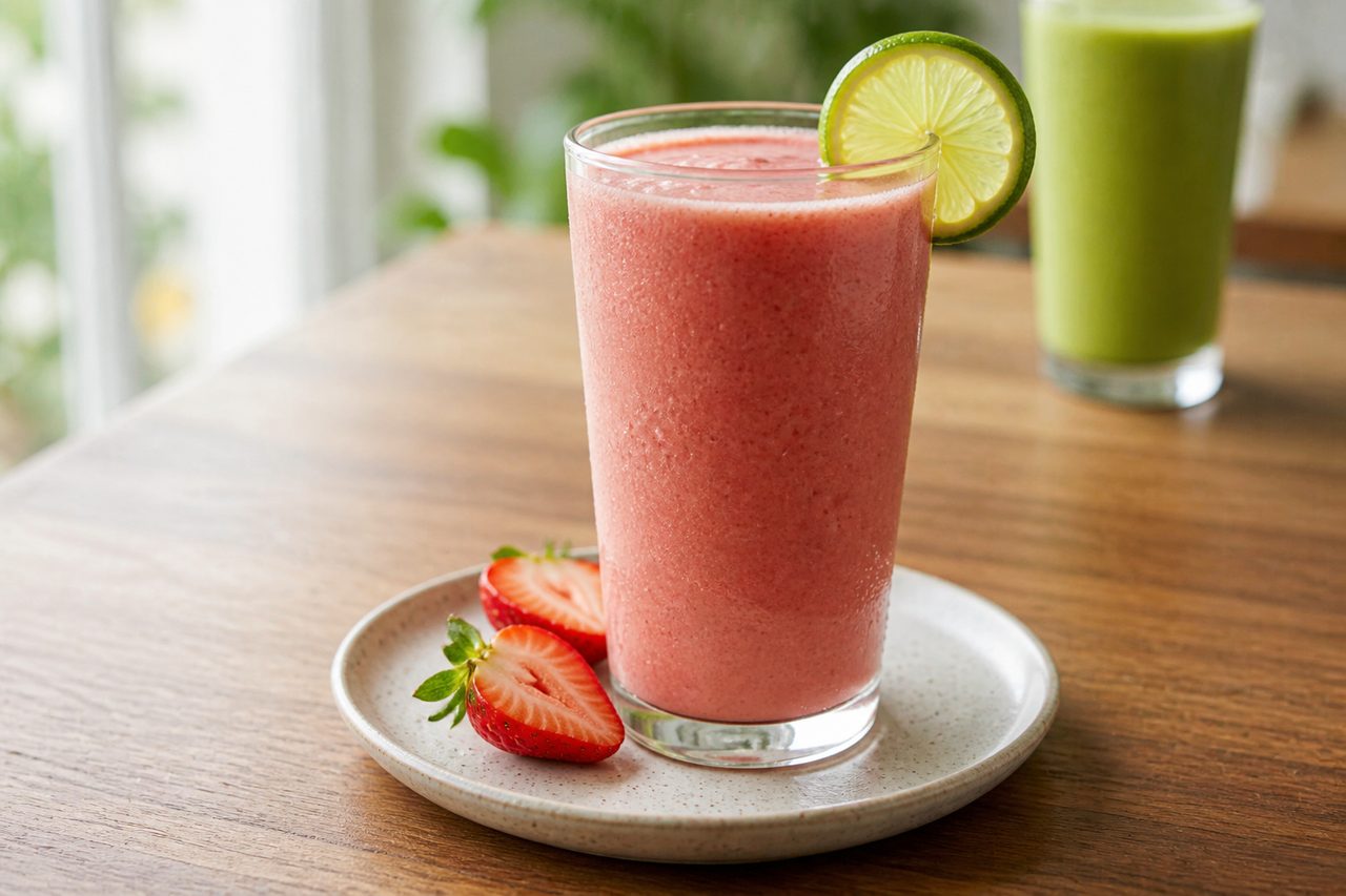Smoothie: Build a smoothie in three steps: fruit, mixer, Amplify.