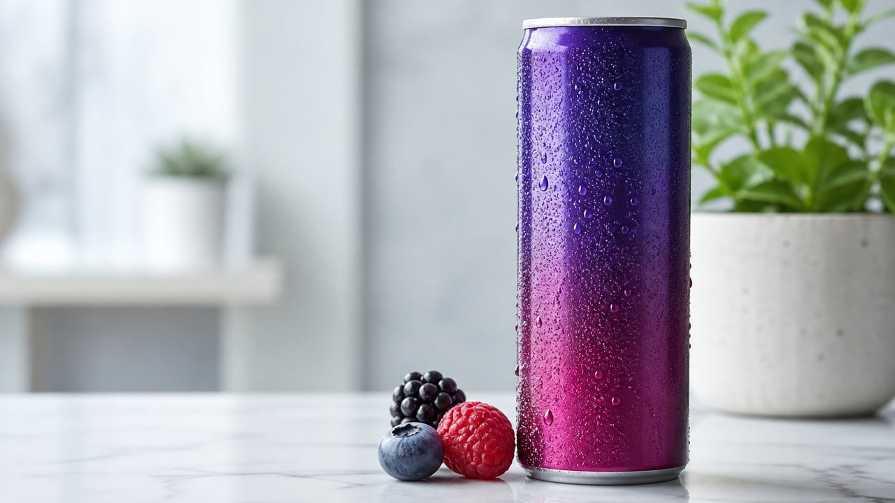Wild Berry Energy: Functional berry energy drink with vitamins — zero sugar.